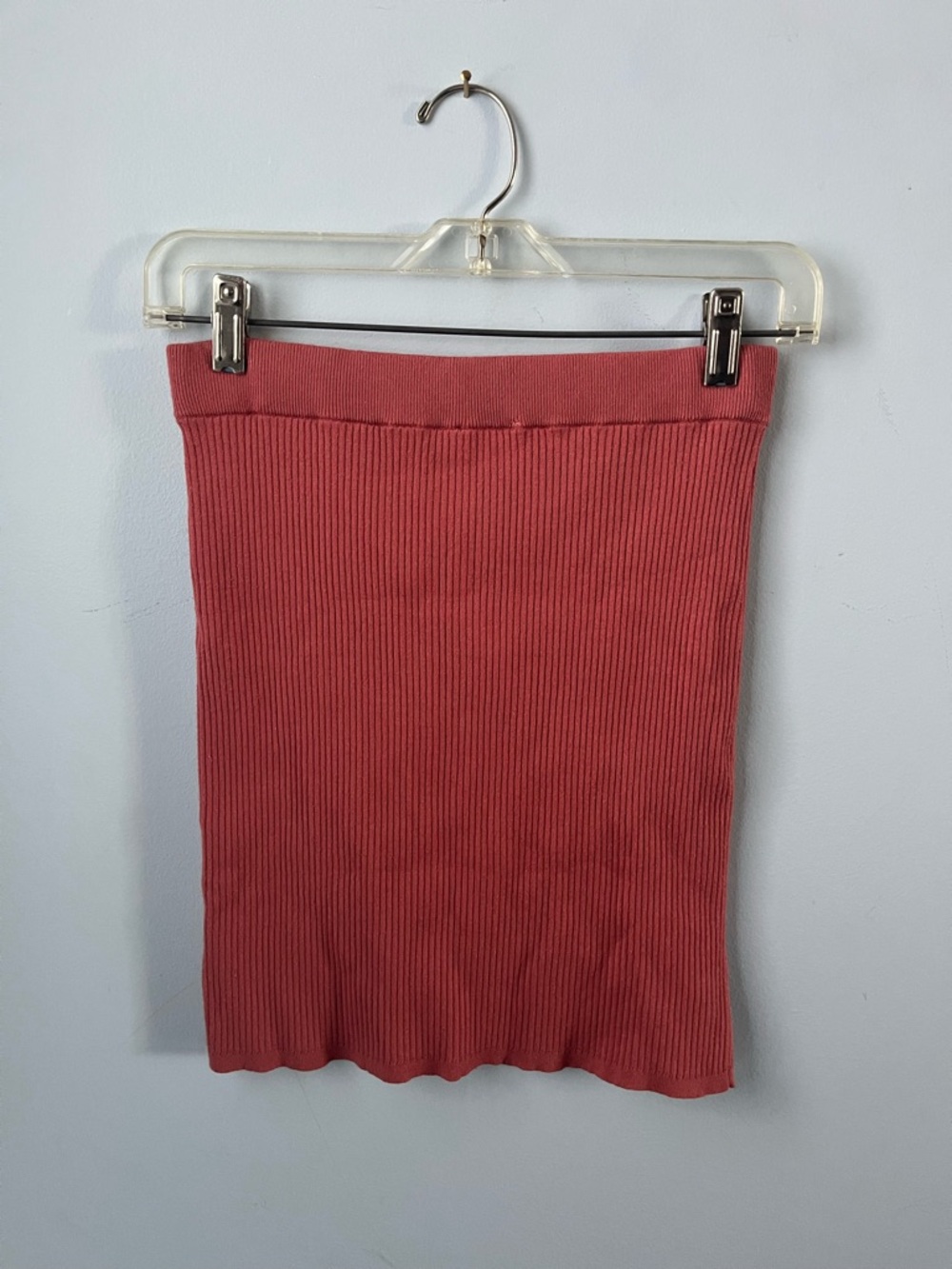 Wilfred Aritzia Ribbed Stretch Pull-On Soft Mini Skirt Dusty Rose Size S